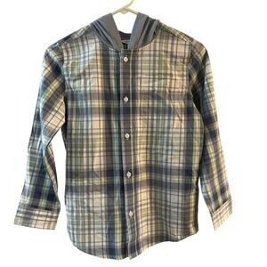 Lucky Brand Boy's Green Woven Hoodie Long Sleeve Size Large